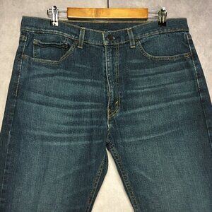 Levis Mens 505 Regular Fit Blue Jeans size 36x30 Stretch Denim Pants‎ Zipper Fly